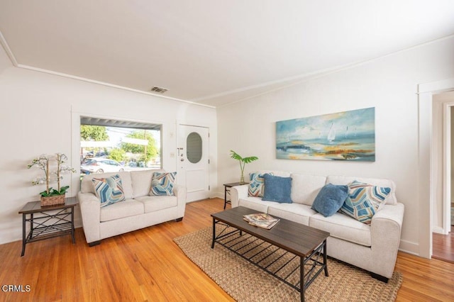 living room featuring wood finished floors