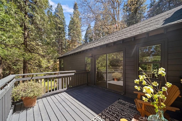 22384 Crest Forest Dr, Cedarpines Park, CA 92322 - view of wooden terrace