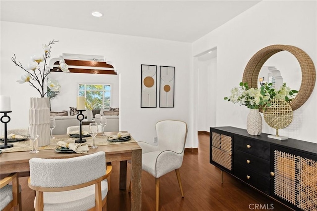 335 Montechico Dr, Monterey Park, CA 91754 - dining room featuring dark wood-style floors and recessed lighting