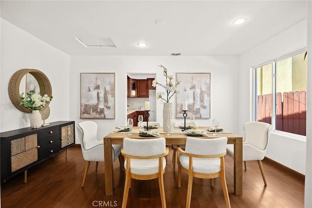 335 Montechico Dr, Monterey Park, CA 91754 - dining room featuring dark wood finished floors and recessed lighting
