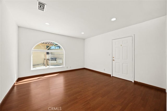 335 Montechico Dr, Monterey Park, CA 91754 - empty room with wood finished floors, baseboards, and recessed lighting