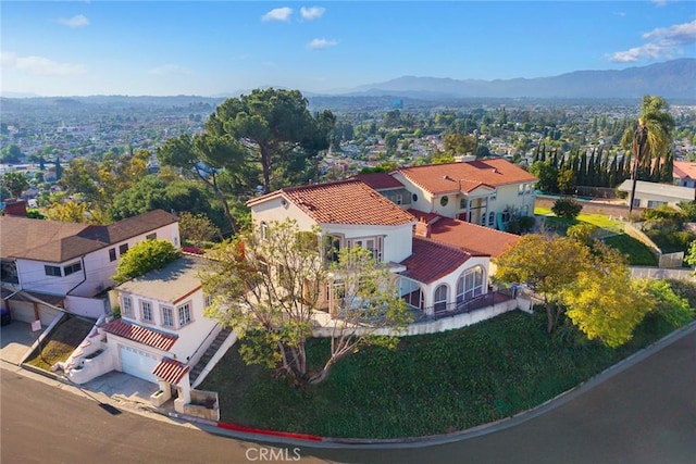 335 Montechico Dr, Monterey Park, CA 91754 - aerial perspective of suburban area with a mountain backdrop