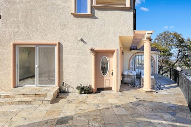 335 Montechico Dr, Monterey Park, CA 91754 - back of house featuring stucco siding and a patio area