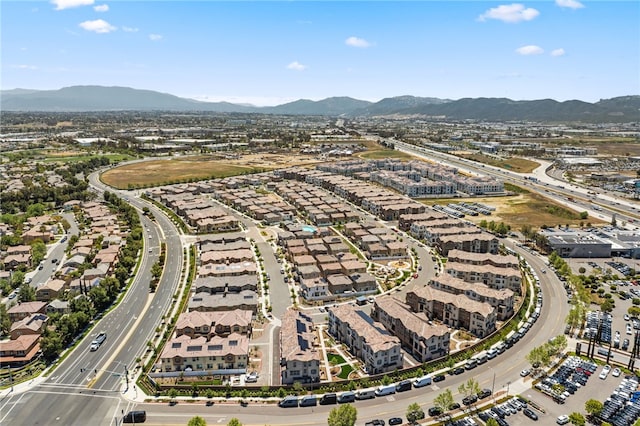 40545 Melrose Dr, Temecula, CA 92591 - aerial view of property's location featuring a mountain backdrop, a main thoroughfare, and nearby suburban area
