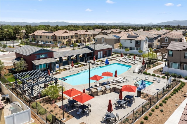 40545 Melrose Dr, Temecula, CA 92591 - community pool featuring a residential view and a mountain view