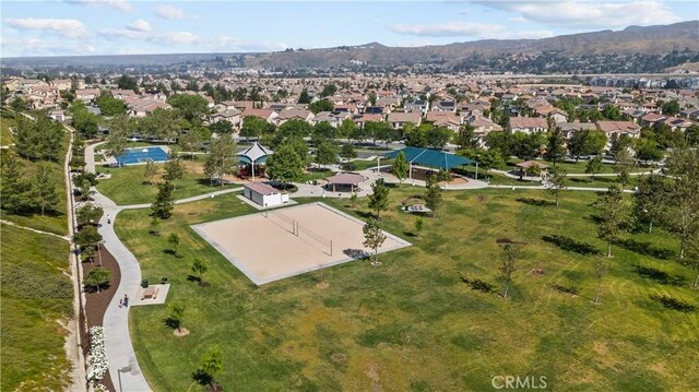 26426 Cardinal Dr, Canyon Country, CA 91387 - aerial view of property's location with a mountainous background and nearby suburban area