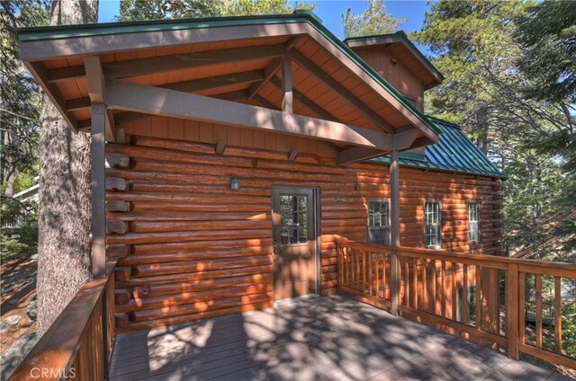 26638 Lake Forest Dr, Twin Peaks, CA 92391 - view of wooden deck