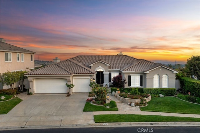 2476 Segovia, La Verne, CA 91750 - mediterranean / spanish home featuring a tiled roof, a garage, and stucco siding