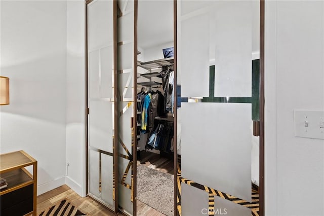 5100 Riverton Ave Unit 14, North Hollywood, CA 91601 - hall with wood finished floors and baseboards