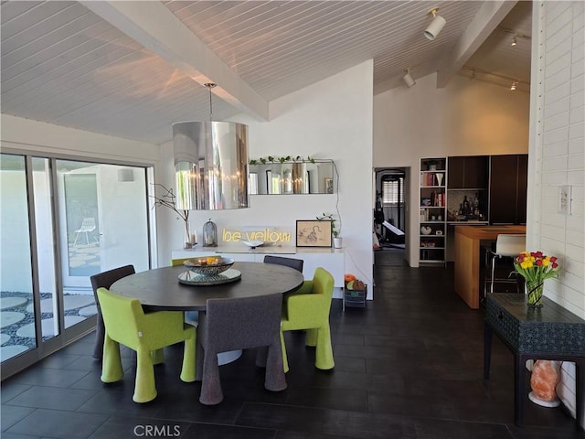 28715 Crestridge Rd, Rancho Palos Verdes, CA 90275 - dining space featuring rail lighting