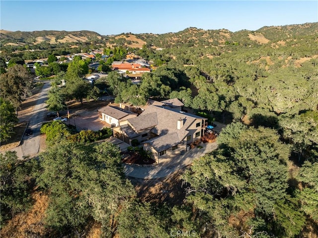 5145 Northfork Pl, Paso Robles, CA 93446 - aerial overview of property's location featuring a mountain backdrop