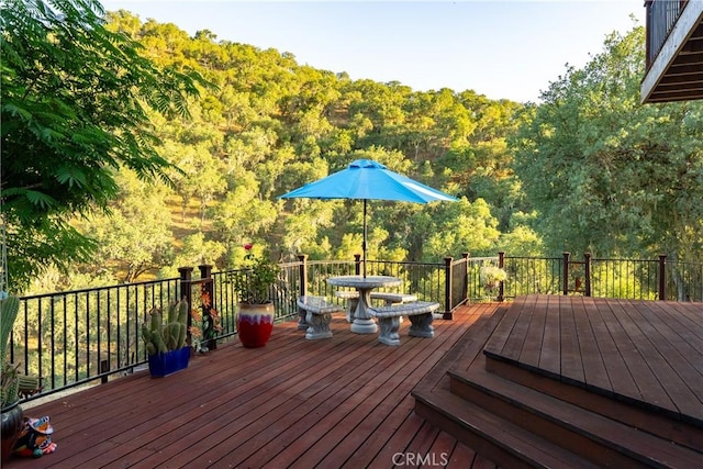 5145 Northfork Pl, Paso Robles, CA 93446 - wooden terrace with a view of trees