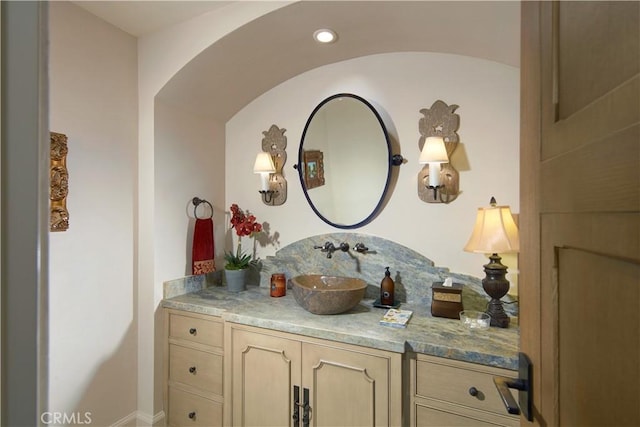 17 Pacific Ridge Pl, Dana Point, CA 92629 - bathroom with vanity and recessed lighting