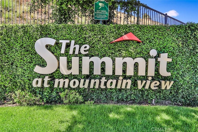 view of community sign
