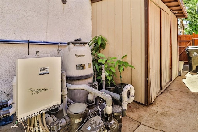 exterior view of fence and pump
