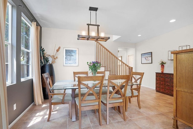 2217 Corte, San Simeon, Chula Vista, CA 91914 - dining area with recessed lighting, baseboards, and light tile patterned floors