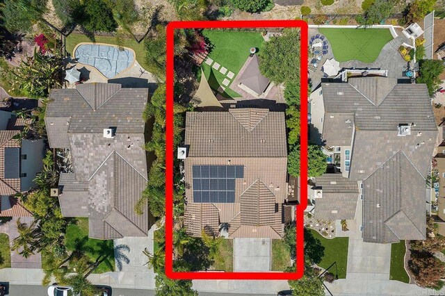 2217 Corte, San Simeon, Chula Vista, CA 91914 - aerial overview of property's location with property parcel outlined