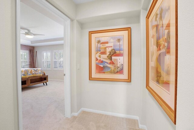 2217 Corte, San Simeon, Chula Vista, CA 91914 - hallway featuring carpet floors and baseboards