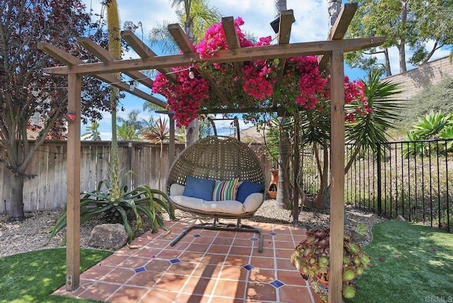 2217 Corte, San Simeon, Chula Vista, CA 91914 - view of patio with a pergola and a fenced backyard