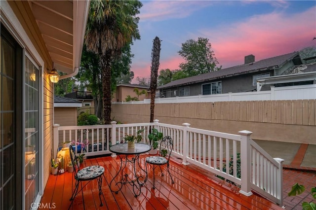 deck with fence