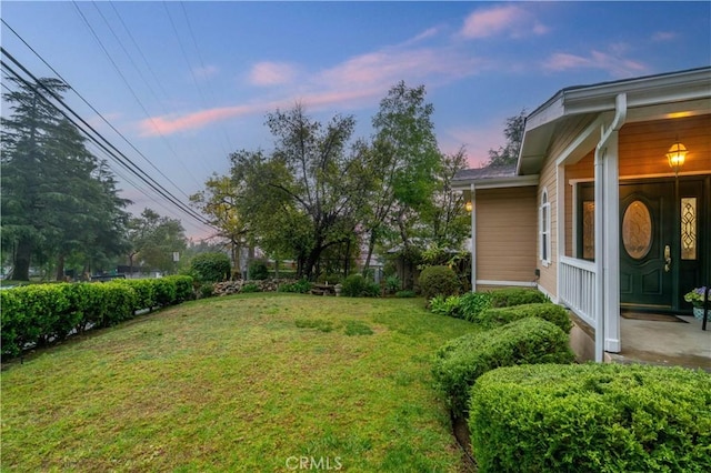 4745 Dunsmore Ave, La Crescenta, CA 91214 - yard at dusk with a yard