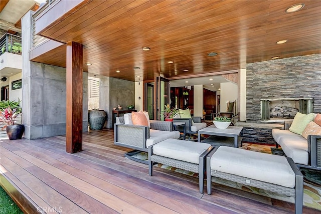 436 32nd St, Manhattan Beach, CA 90266 - wooden deck with an outdoor living space
