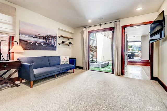 436 32nd St, Manhattan Beach, CA 90266 - carpeted living room featuring plenty of natural light and recessed lighting