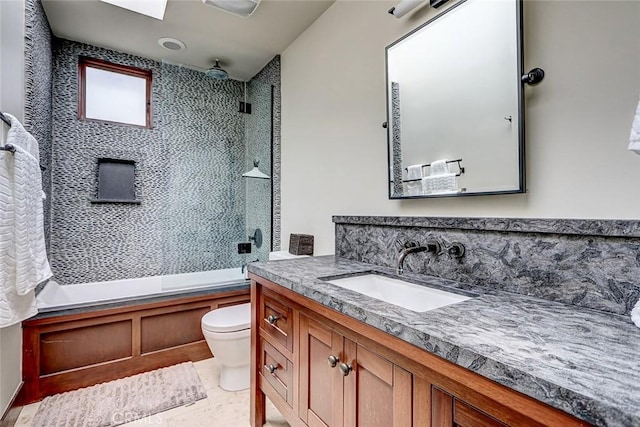 436 32nd St, Manhattan Beach, CA 90266 - full bathroom with vanity and a combined bath / shower with rainfall shower