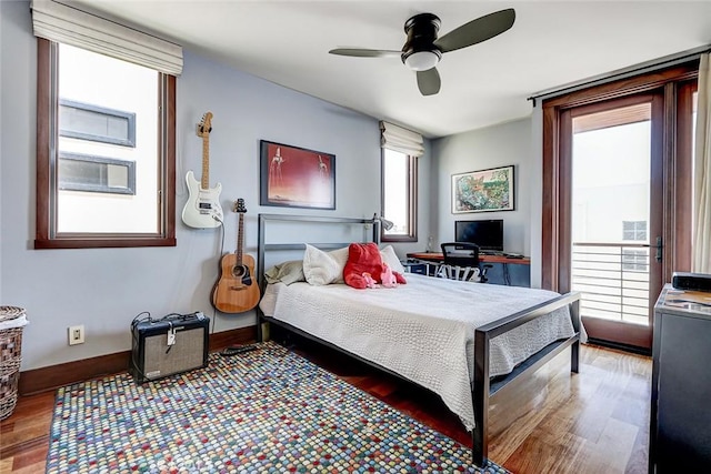 436 32nd St, Manhattan Beach, CA 90266 - bedroom featuring wood finished floors and a ceiling fan