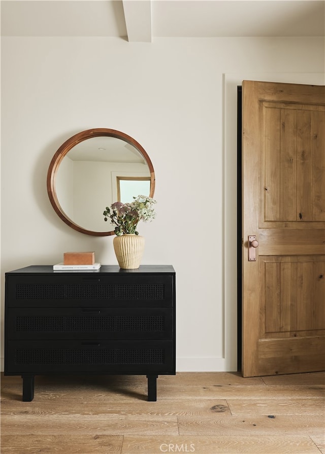detailed view of wood finished floors and baseboards