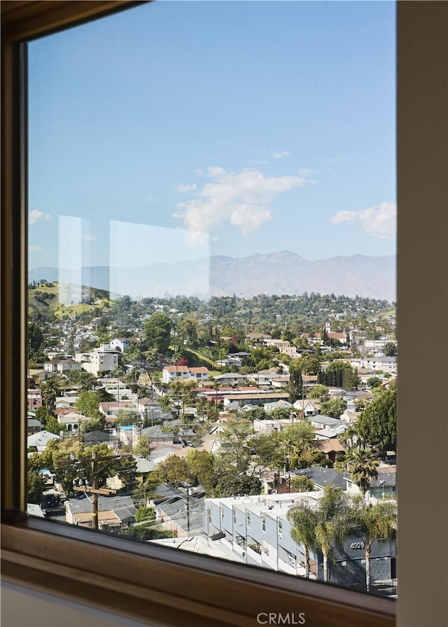 balcony with a mountain view