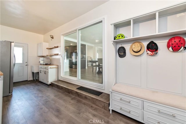 1263 Sandra Ct, Upland, CA 91786 - mudroom with dark wood-type flooring