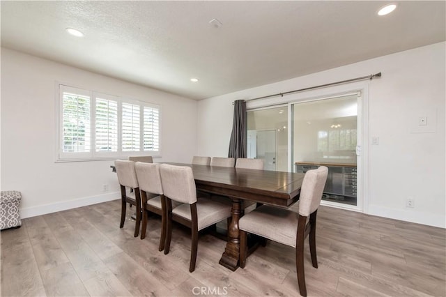 1263 Sandra Ct, Upland, CA 91786 - dining area with baseboards, light wood-type flooring, and recessed lighting