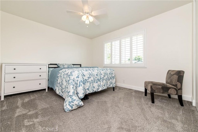 1263 Sandra Ct, Upland, CA 91786 - carpeted bedroom with baseboards and a ceiling fan