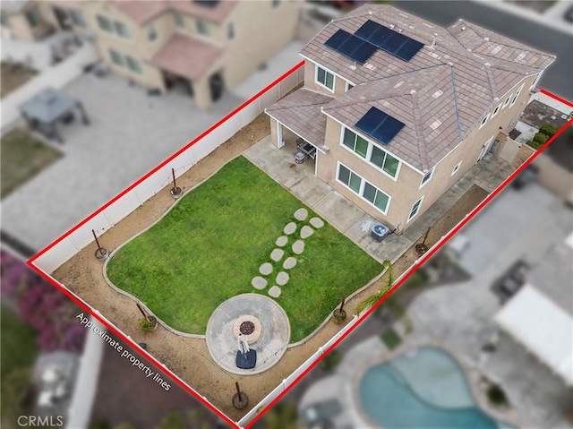24521 Snapdragon Way, Lake Elsinore, CA 92532 - view from above of property with property boundaries highlighted
