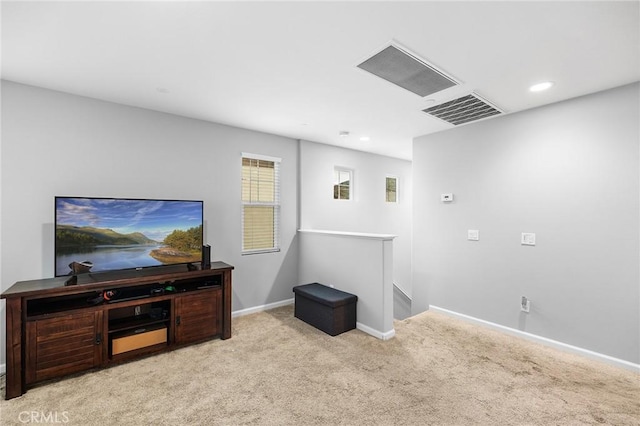 24521 Snapdragon Way, Lake Elsinore, CA 92532 - unfurnished living room with carpet floors, baseboards, and recessed lighting