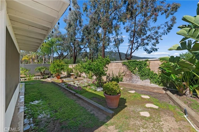 view of fenced backyard