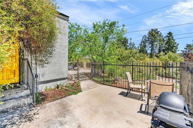 33645 Kobe Rd, Agua Dulce, CA 91390 - view of patio with fence, a gate, and entry steps