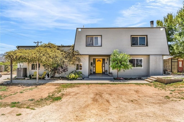 33645 Kobe Rd, Agua Dulce, CA 91390 - view of front facade with cooling unit and stucco siding
