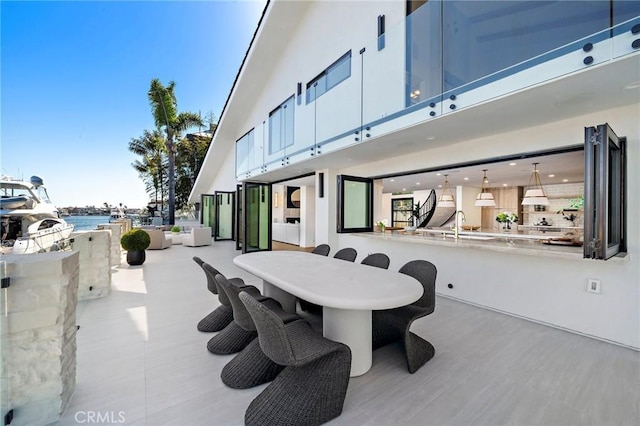 view of patio featuring outdoor dining space