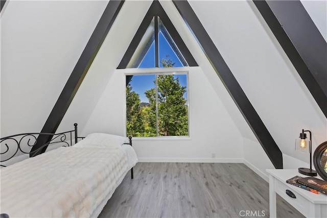 323 Mittry Ln, Lake Arrowhead, CA 92352 - bedroom with wood finished floors and baseboards