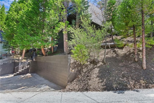 323 Mittry Ln, Lake Arrowhead, CA 92352 - view of side of home with stairway