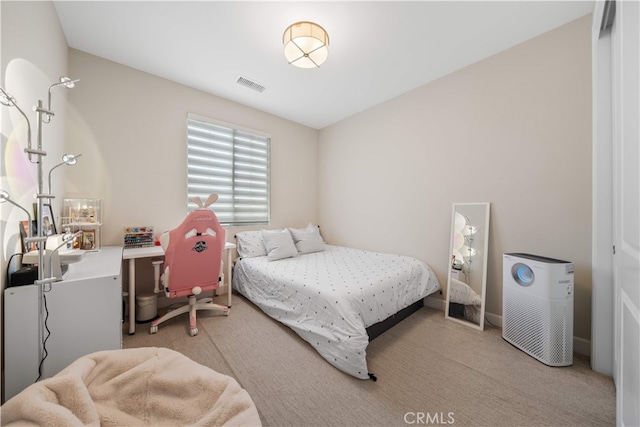 bedroom with carpet