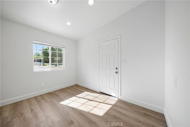 8975 Curbaril Ave, Atascadero, CA 93422 - unfurnished room featuring baseboards, wood finished floors, and recessed lighting