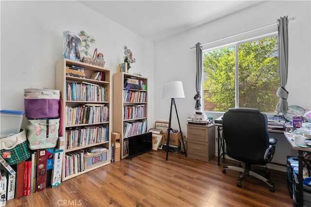 11556 Caldy Ave, Loma Linda, CA 92354 - home office featuring wood finished floors
