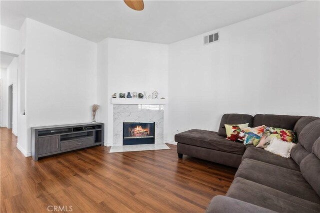 11556 Caldy Ave, Loma Linda, CA 92354 - living area featuring wood finished floors and a fireplace