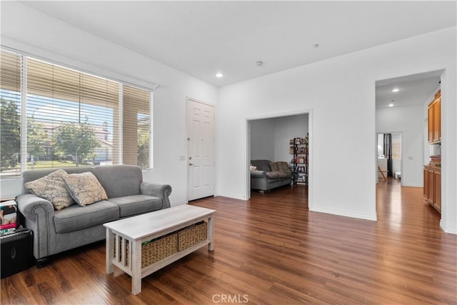 11556 Caldy Ave, Loma Linda, CA 92354 - living room with wood finished floors, recessed lighting, and baseboards