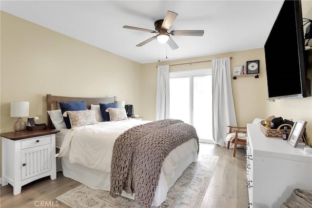 6154 Goldenrod Ln, Riverside, CA 92504 - bedroom with light wood-style floors and a ceiling fan