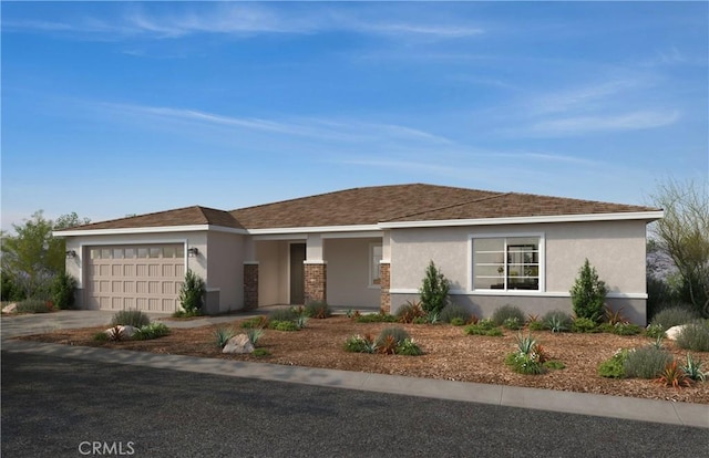 11693 Lasselle St, Moreno Valley, CA 92557 - view of front of house featuring stucco siding, an attached garage, and driveway