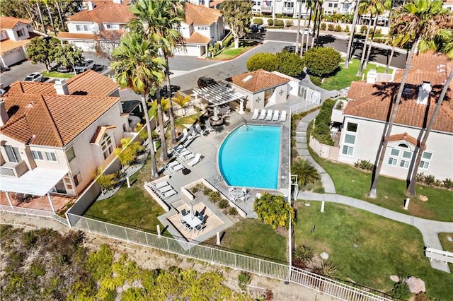 1225 Via Presa, San Clemente, CA 92672 - aerial view of residential area featuring a pool